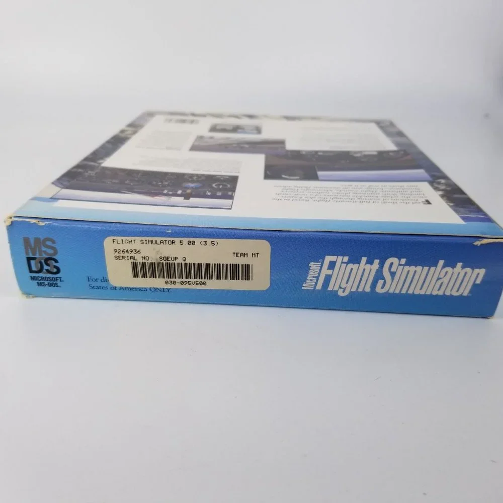 Microsoft Flight Simulator 5.0 PC Hard Disc Handbook Airplane School Computer